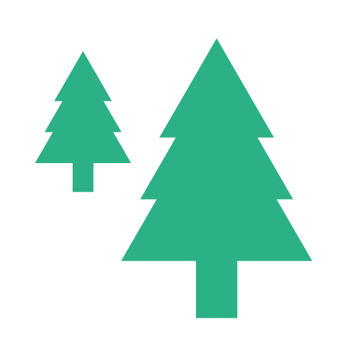 Illustration von 2 Tannenbäumen